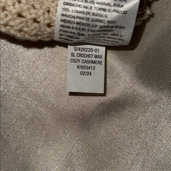 NWT Boho Old Navy Cream Crotchet Max Dress Sleeveless Sundress VNeck Cotton Knit - Picture 15 of 16